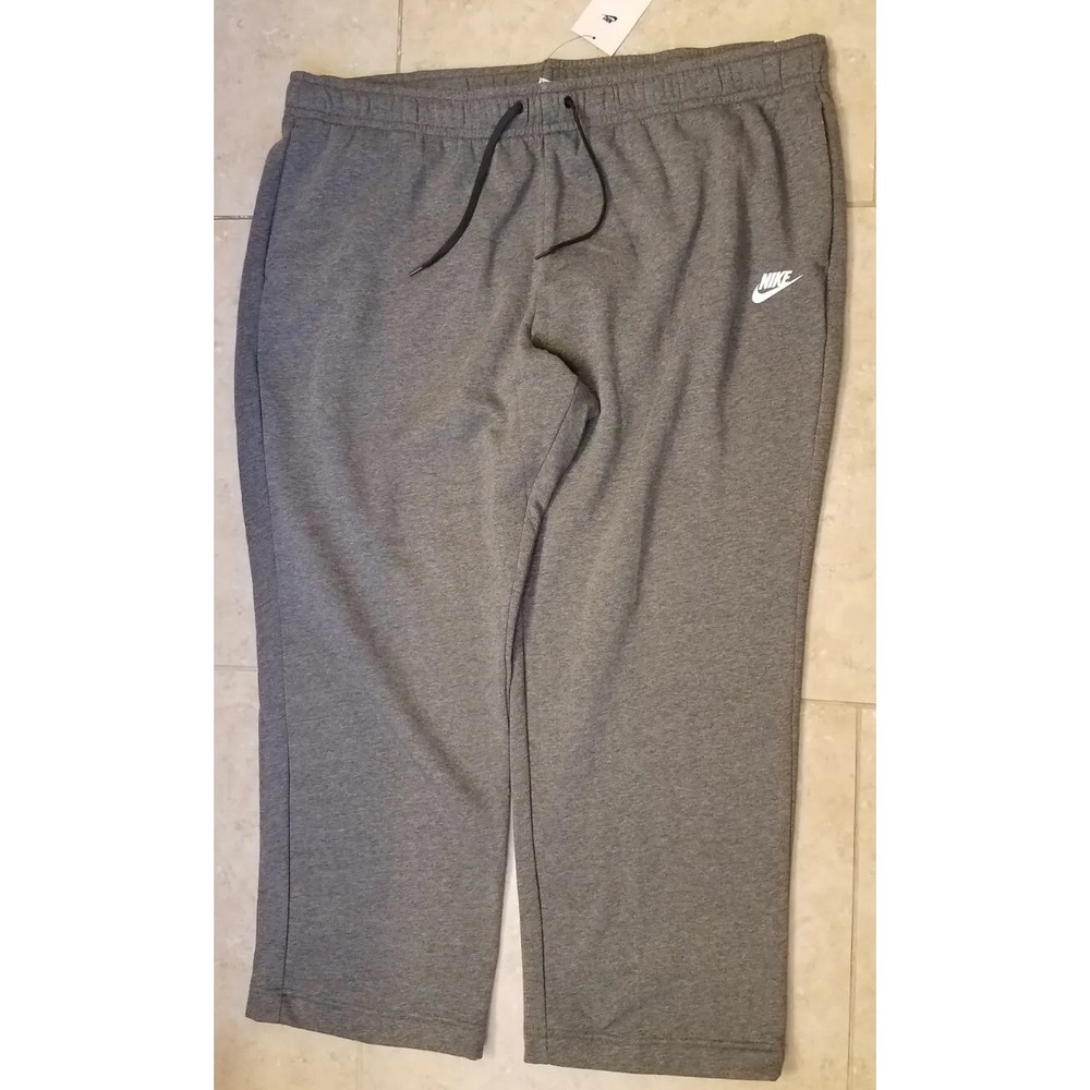 Nike Women Fleece Straight Leg Pants Mid-Rise Sweatpants Grey CJ0414 sz 3X NEW - Picture 2 of 6